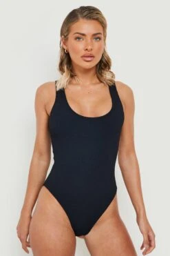 BOOHOO Crinkle Scoop Swimsuit