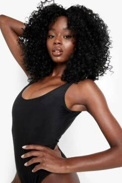 BOOHOO Essentials Scoop Recycled Swimsuit -Sea Vibe Together female black essentials scoop recycled swimsuit 2