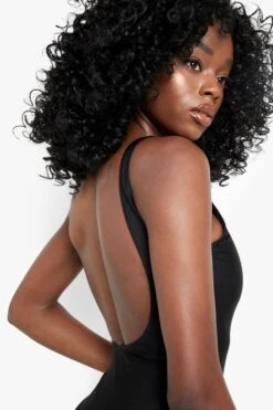 BOOHOO Essentials Scoop Recycled Swimsuit -Sea Vibe Together female black essentials scoop recycled swimsuit 3