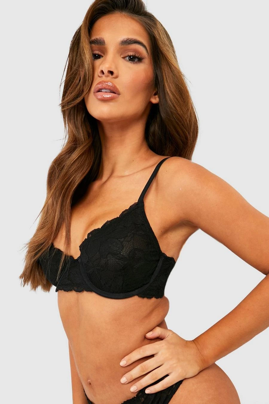 BOOHOO Fuller Bust Floral Lace Underwire Bra 1 BOOHOO Fuller Bust Floral Lace Underwire Bra