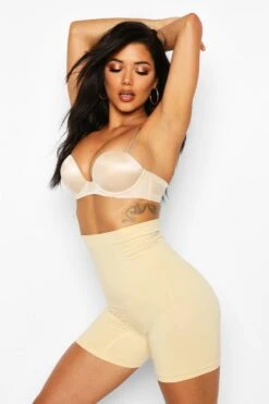 BOOHOO High Waist Control Short -Sea Vibe Together female black high waist control short 3