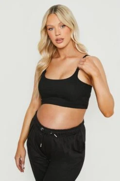BOOHOO Maternity Cotton Nursing Bralette -Sea Vibe Together female black maternity cotton nursing bralette 2