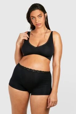 BOOHOO Maternity Seamless Lace Bra 6 BOOHOO Maternity Seamless Lace Bra -Sea Vibe Together female black maternity seamless lace bra 2