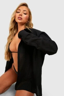 BOOHOO Organic Cotton Beach Shirt