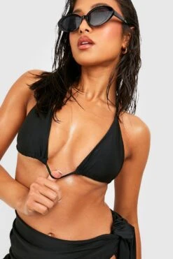 BOOHOO Petite Essentials 3 Piece Bikini Set -Sea Vibe Together female black petite essentials 3 piece bikini set 3