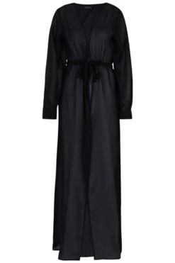 BOOHOO Petite Maxi Tassel Tie Beach Kimono -Sea Vibe Together female black petite maxi tassel tie beach kimono 2