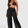 BOOHOO Plus Beach Mesh Wide Leg Pants