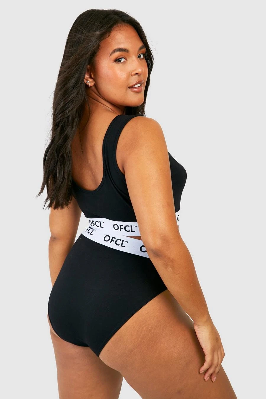 BOOHOO Plus Official Jersey Knit Scoop Bralette & Brief Set 2 BOOHOO Plus Official Jersey Knit Scoop Bralette & Brief Set - Image 2