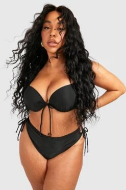 BOOHOO Plus Ruched Side Bikini Briefs