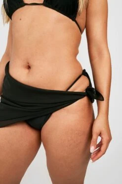 BOOHOO Plus Sarong -Sea Vibe Together female black plus sarong 3