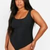 BOOHOO Plus Tummy Control Scoop Swimsuit