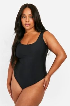 BOOHOO Plus Tummy Control Scoop Swimsuit
