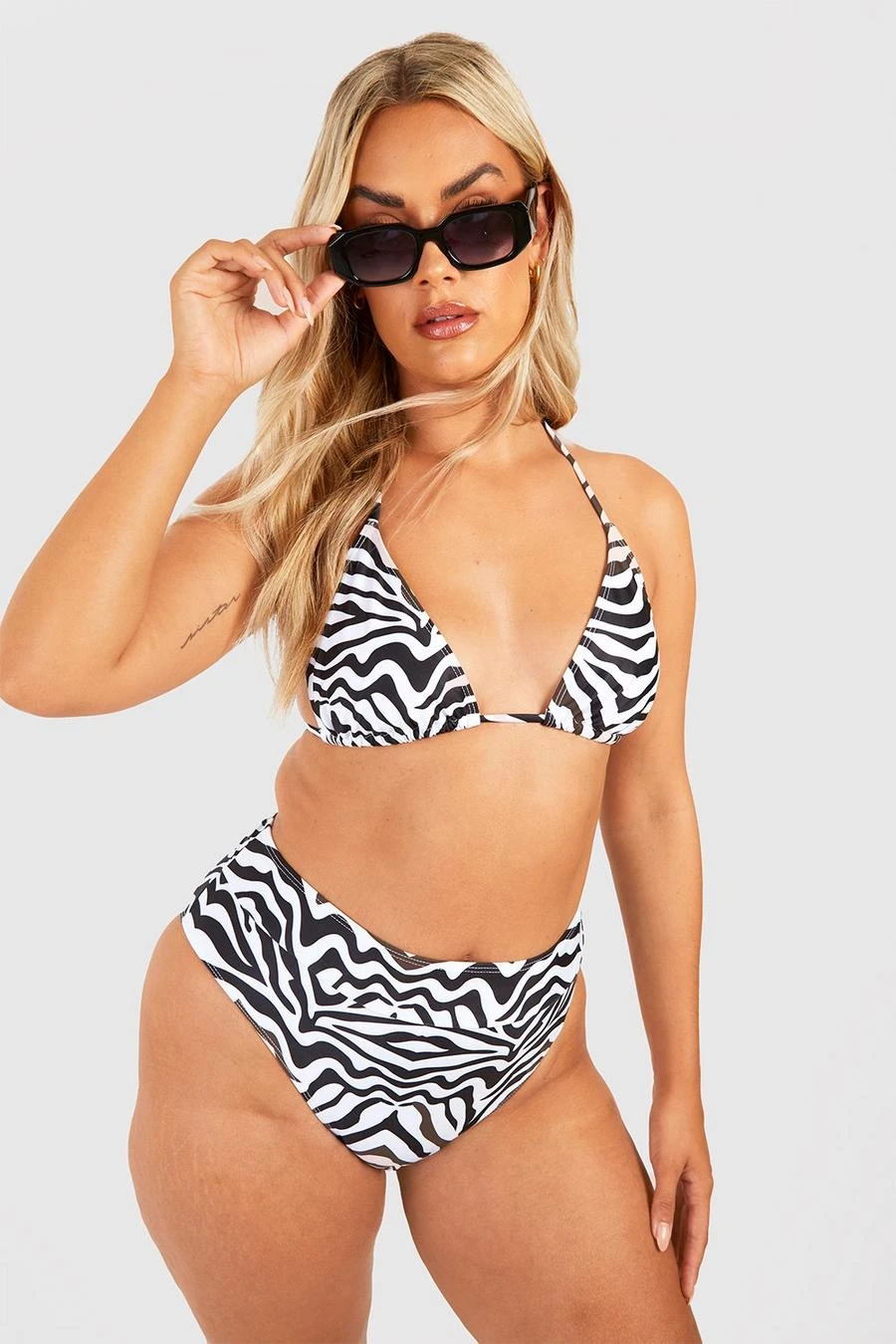 BOOHOO Plus Zebra Print High Waisted Bikini Brief 3 BOOHOO Plus Zebra Print High Waisted Bikini Brief - Image 3