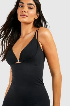 BOOHOO Seamless Control Shaping Under Bust Leotard 7 BOOHOO Seamless Control Shaping Under Bust Leotard -Sea Vibe Together female black seamless control shaping under bust leotard 3