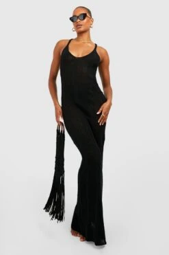 BOOHOO Tall Scoop Neck Knitted Maxi Dress 6 BOOHOO Tall Scoop Neck Knitted Maxi Dress -Sea Vibe Together female black tall scoop neck knitted maxi dress 2