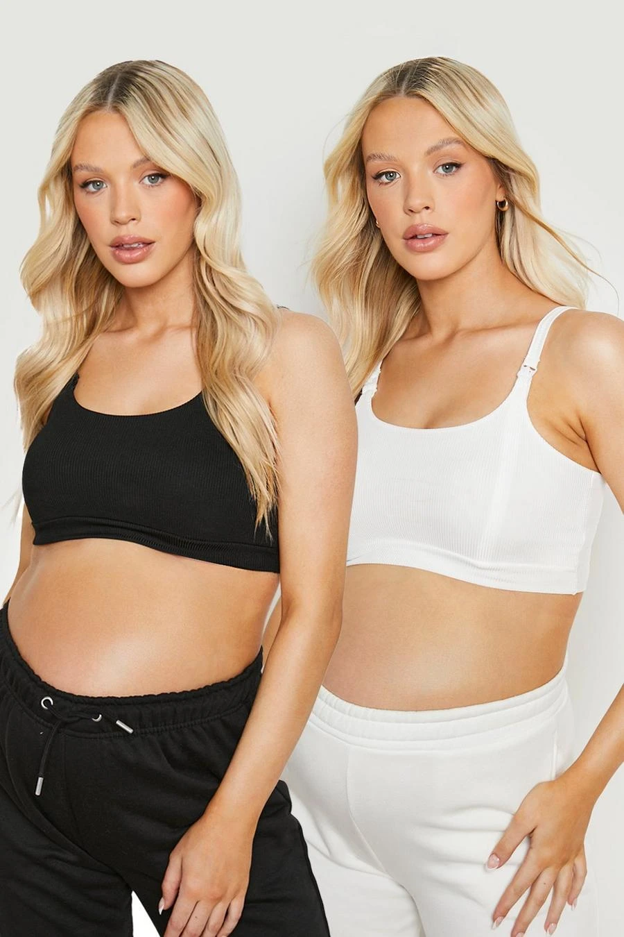 BOOHOO Maternity Cotton Nursing Bralettes 2 Pack 1 BOOHOO Maternity Cotton Nursing Bralettes 2 Pack