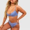 BOOHOO Nautical Rib Underwired Bikini Top