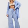 BOOHOO Textured Oversized Beach Shirt