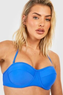 BOOHOO Underwired Padded High Waist Bikini Set 7 BOOHOO Underwired Padded High Waist Bikini Set -Sea Vibe Together female cobalt underwired padded high waist bikini set 3