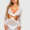 BOOHOO Crochet O Ring Beach Dress