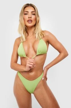 BOOHOO 3 Pack Ombre Ruched Dress & Bikini Set -Sea Vibe Together female green 3 pack ombre ruched dress bikini set 2