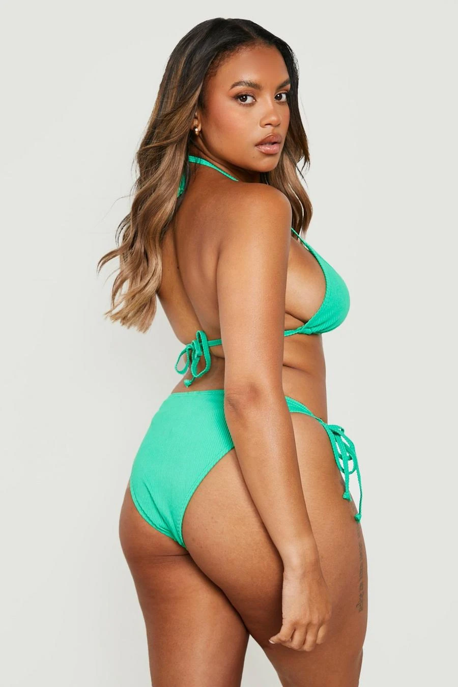 BOOHOO Plus Mix & Match Rib Tie Side Bottoms 2 BOOHOO Plus Mix & Match Rib Tie Side Bottoms - Image 2