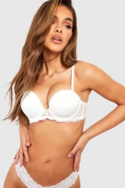 BOOHOO Satin Super Push Up Strapless Bra 7 BOOHOO Satin Super Push Up Strapless Bra -Sea Vibe Together female ivory satin super push up strapless bra 3