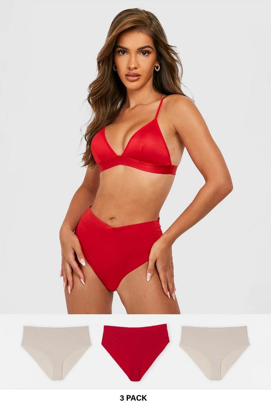 BOOHOO 3 Pack No Vpl High Waisted Brief 2 BOOHOO 3 Pack No Vpl High Waisted Brief - Image 2