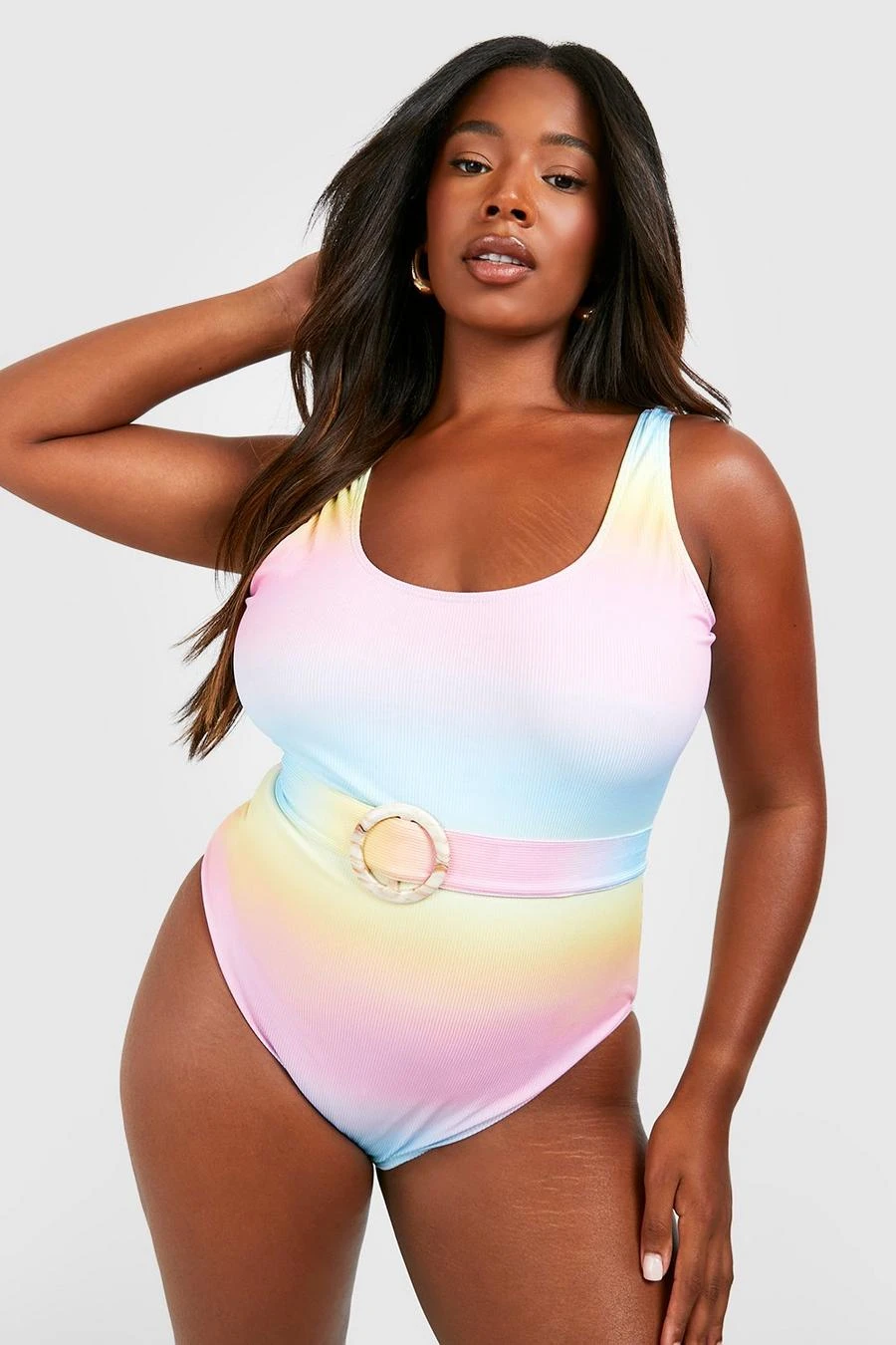 BOOHOO Plus Ombre Crinkle Swimsuit 3 BOOHOO Plus Ombre Crinkle Swimsuit - Image 3