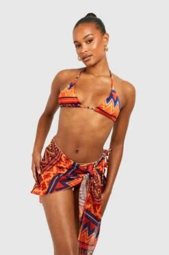 BOOHOO Tall Aztec Print Mini Sarong