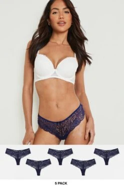 BOOHOO 5 Pack Lace Brazilian