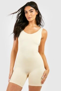 BOOHOO Seamless Control Shaping Low Back Leotard
