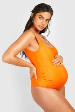 BOOHOO Maternity Essential Square Neck Swimsuit