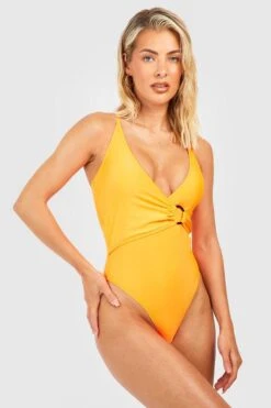 BOOHOO Tummy Control O-ring Wrap Swimsuit