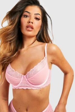 BOOHOO Fuller Bust Heart Embroidery Underwire Bra