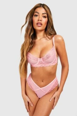 BOOHOO Heart Embroidery Underwire Bra 6 BOOHOO Heart Embroidery Underwire Bra -Sea Vibe Together female pink heart embroidery underwire bra 2