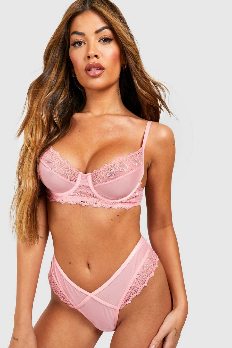 BOOHOO Heart Embroidery Underwire Bra 1 BOOHOO Heart Embroidery Underwire Bra