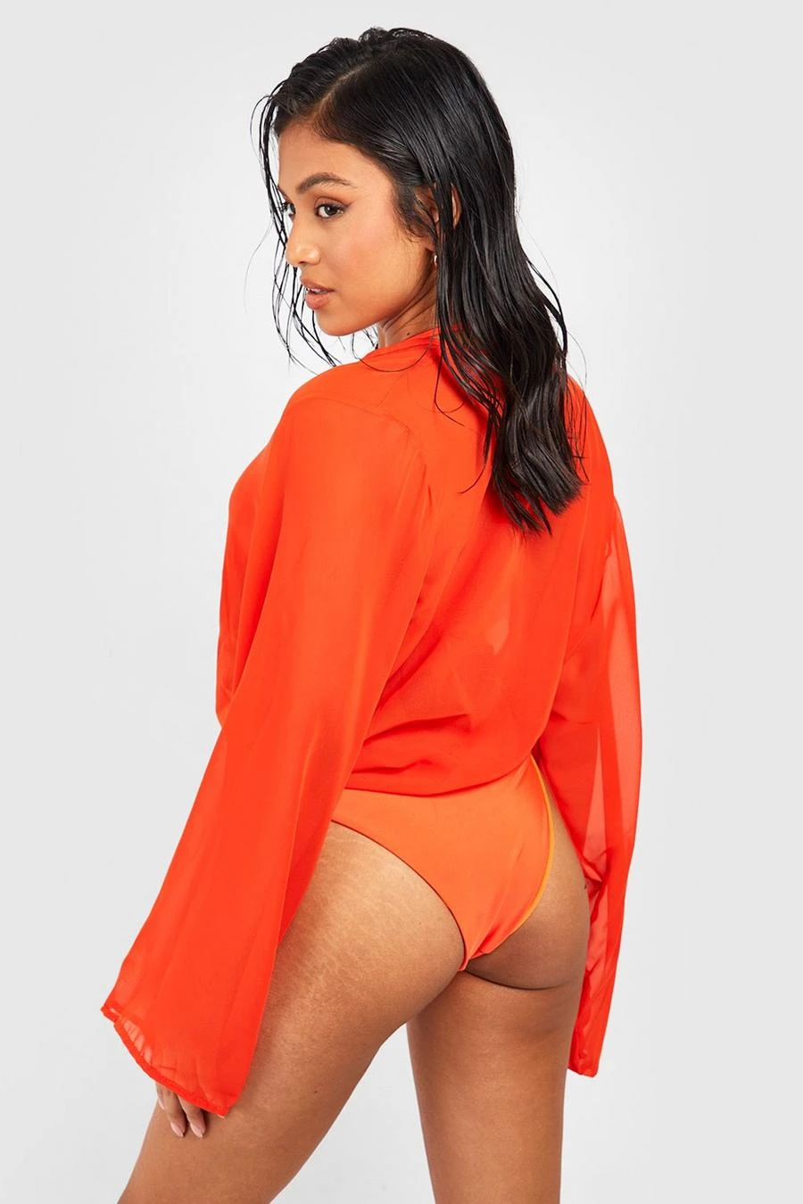 BOOHOO Petite Triangle Bikini And Beach Top Set 2 BOOHOO Petite Triangle Bikini And Beach Top Set - Image 2