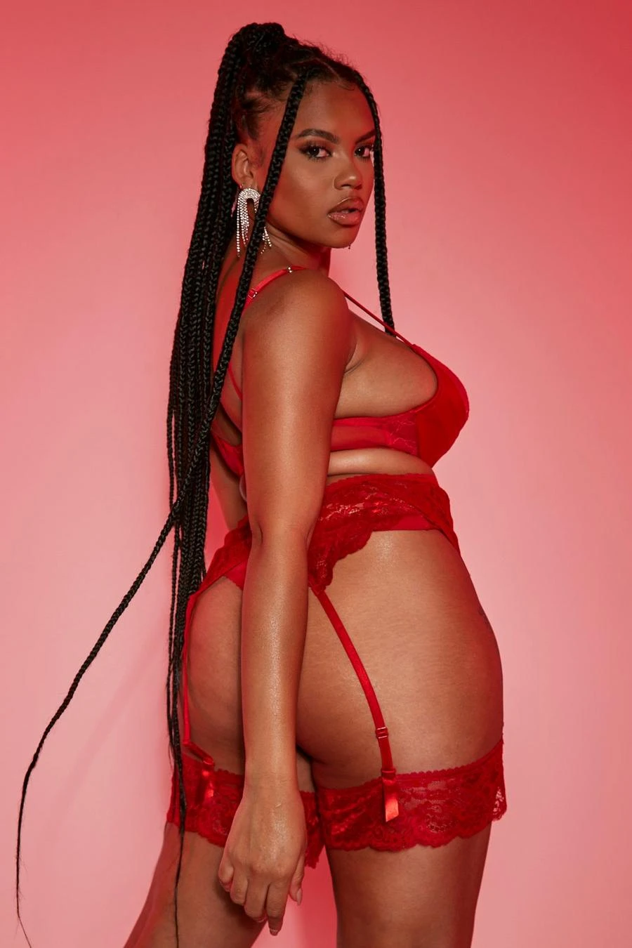 BOOHOO Plus Suspender Thong & Stocking Set 2 BOOHOO Plus Suspender Thong & Stocking Set - Image 2