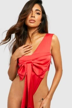 BOOHOO Satin Wrap Me Up Bow