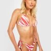 BOOHOO Zebra O-ring Triangle Padded Bikini Set