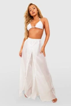 BOOHOO Essentials Split Leg Beach Pants