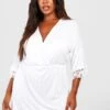 BOOHOO Plus Crochet Lace Trim Beach Dress