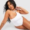 BOOHOO Plus Strapping Tummy Control Swimsuit