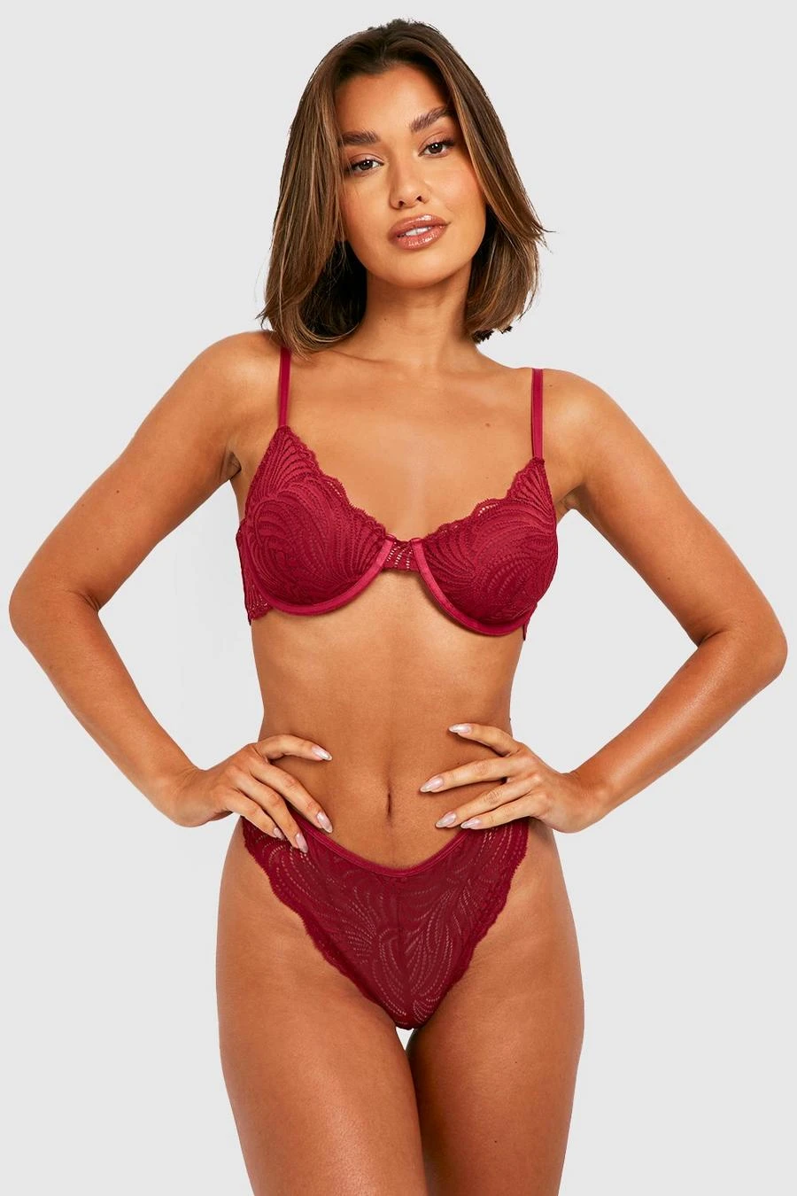 BOOHOO Fuller Bust Embroidered Lace Underwire Bra 3 BOOHOO Fuller Bust Embroidered Lace Underwire Bra - Image 3