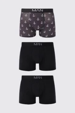 3 Pack Anchor Print Boxers