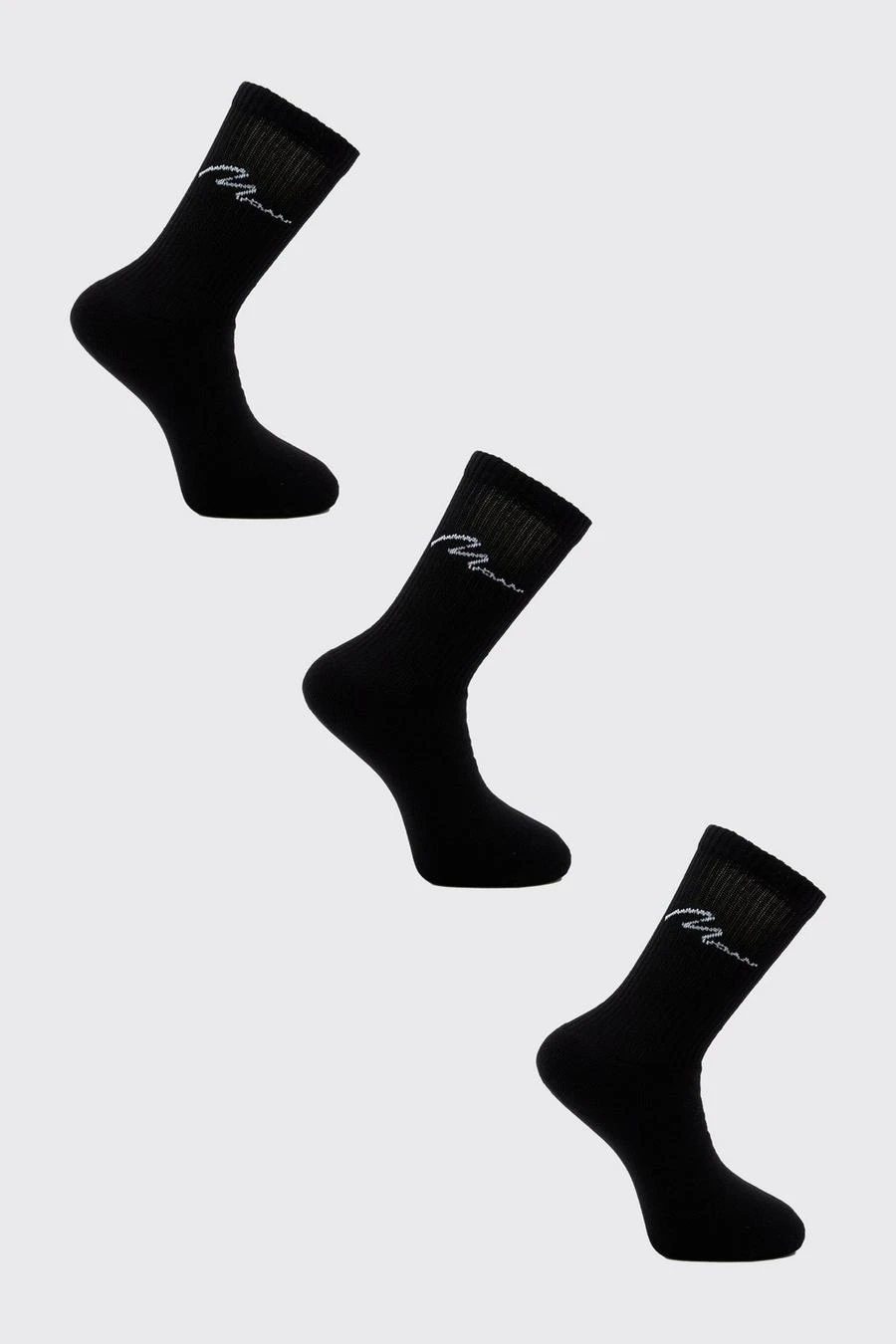 3 Pack Man Script Sport Sock 4 3 Pack Man Script Sport Sock - Image 4