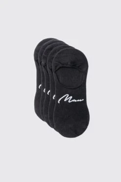 5 Pack Man Signature Invisible Socks