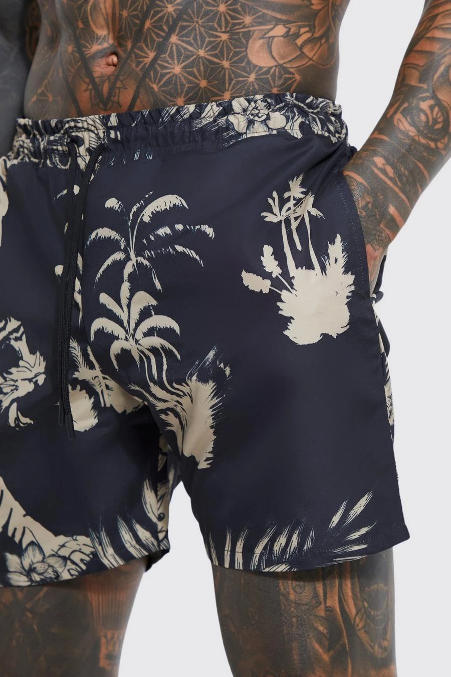 Mid Length Tiger Swim Shorts 4 Mid Length Tiger Swim Shorts - Image 4