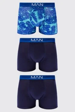 3 Pack Tropical Print Boxers